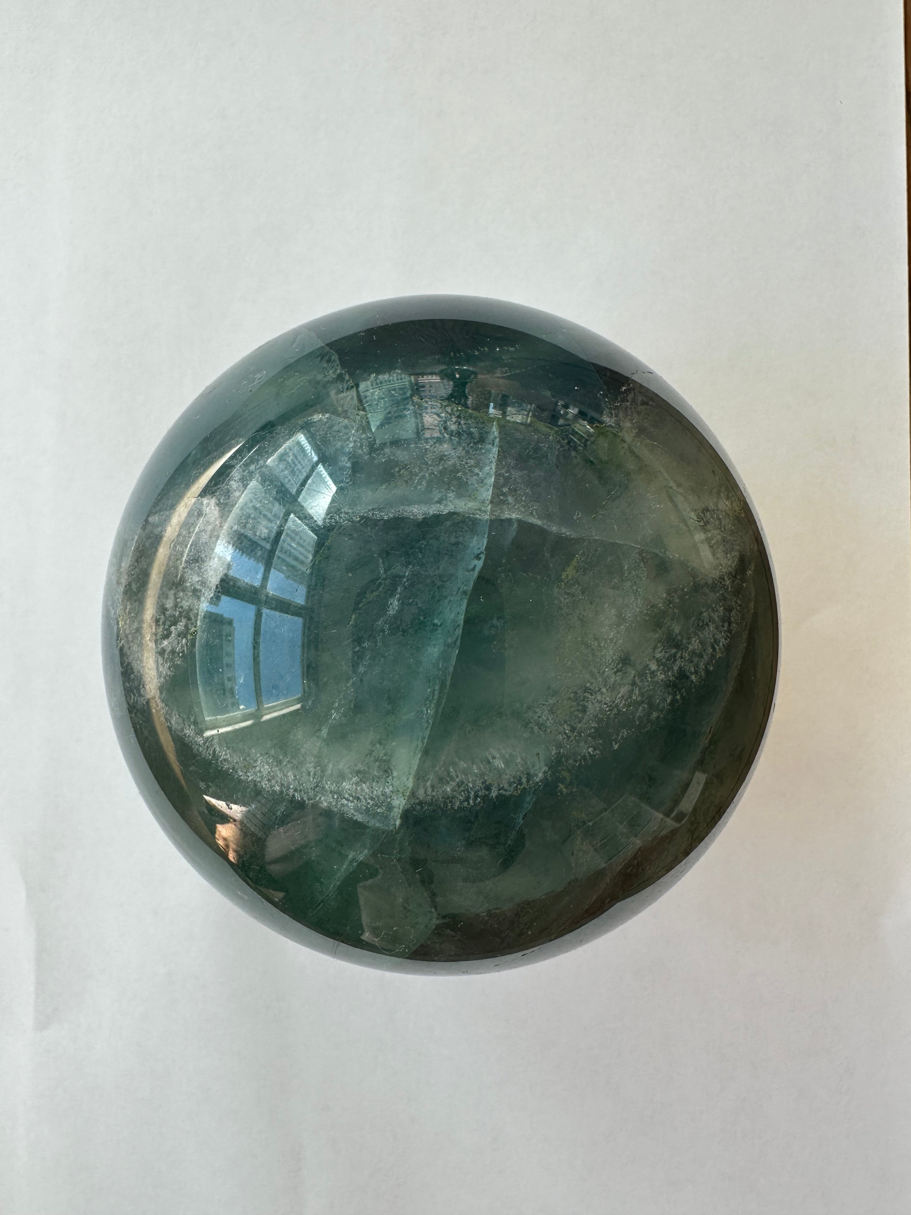 Organize Your Emotions - Blueish-Green Fluorite Sphere