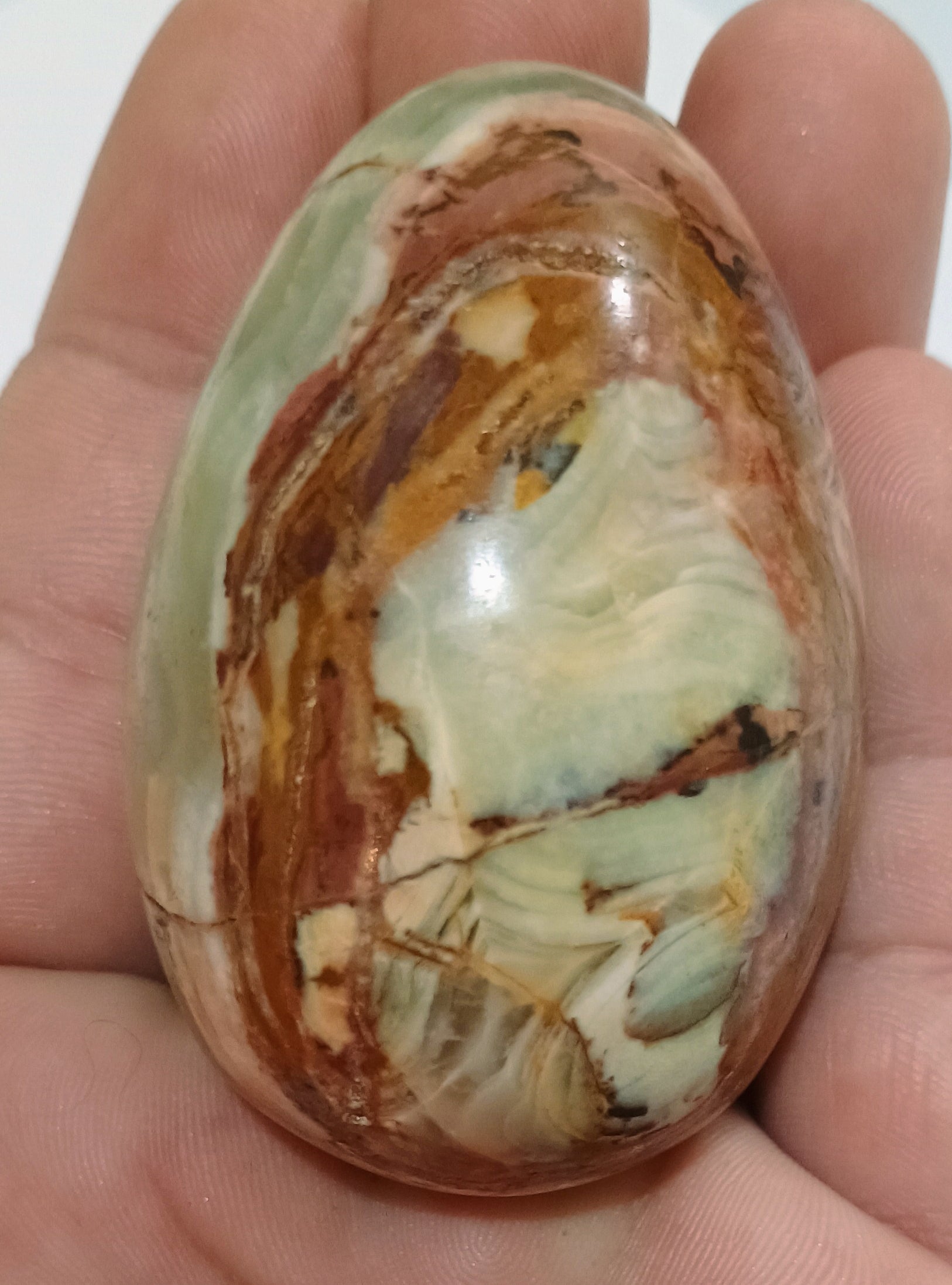 "Integration" Milticolor Onyx Shamanic Cristal Egg