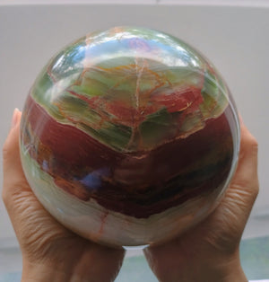 "Integration" Milticolor Onyx Shamanic Cristal Constellation Sphere