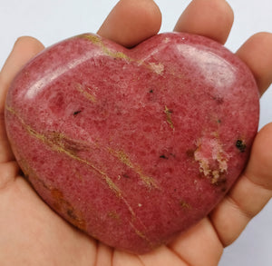 Rhodonite Heart: "Harmonize All Your Relationships"