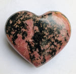 "Harmonize All Your Relationships" Rhodonite Heart