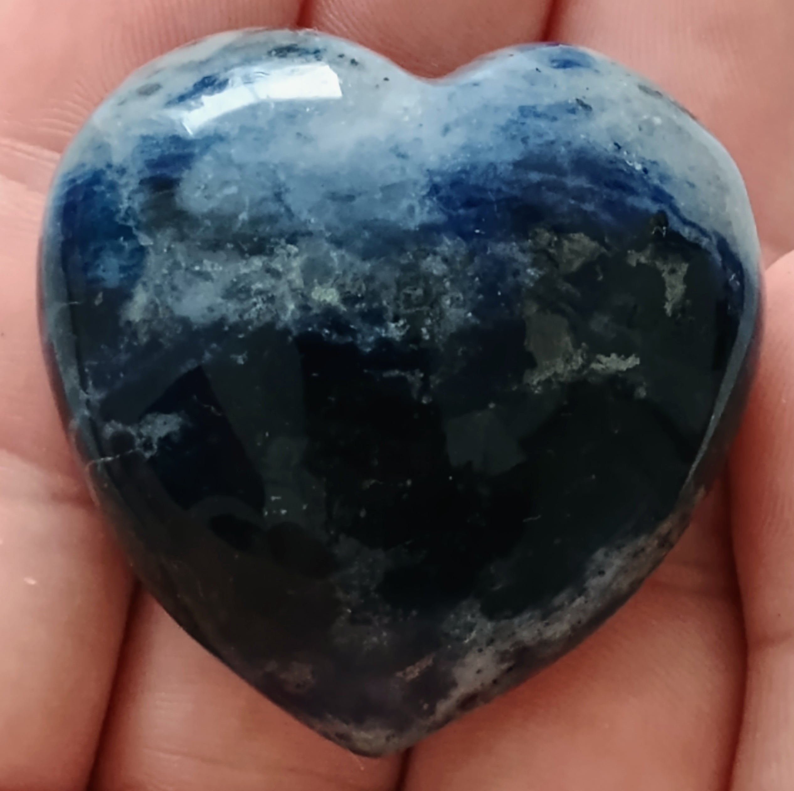 "Stability" Sodalite Heart Shamanic Crystal