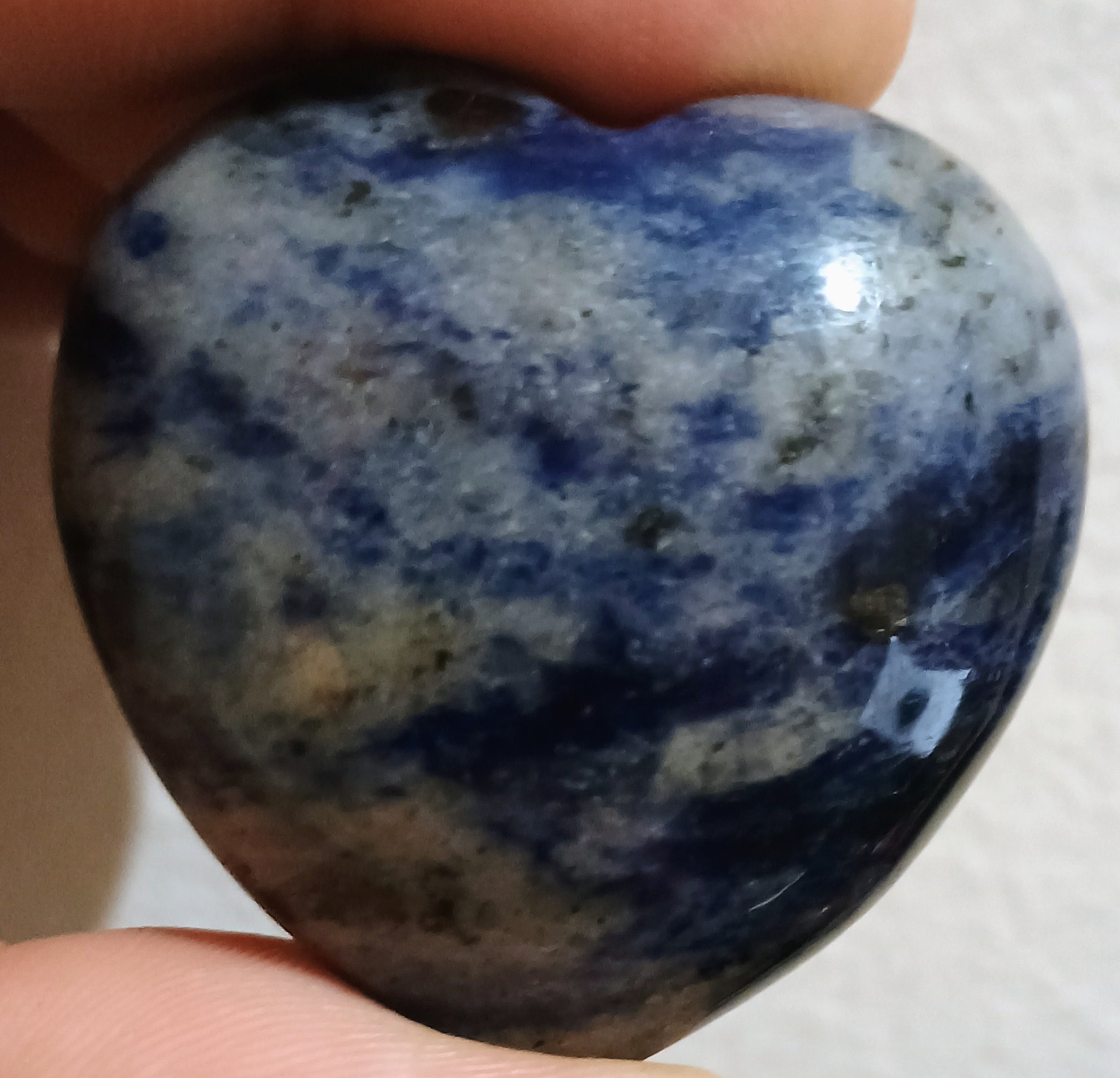 "Stability" Sodalite Heart Shamanic Crystal