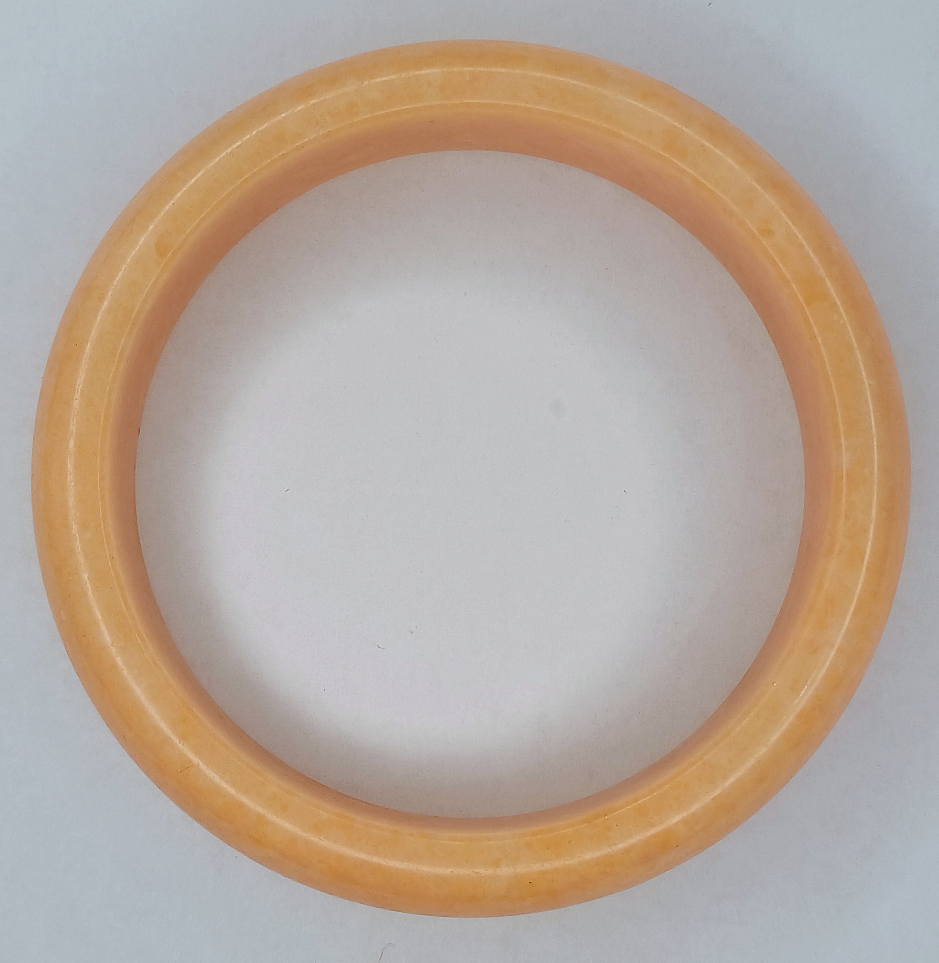 "Inner Child Healing" Peach Orange Calcite Bangle Bracelet