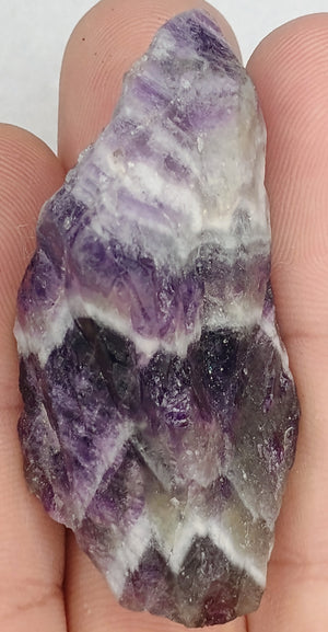 Raw Chevron Violet Amethyst.