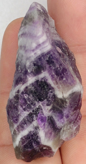Raw Chevron Violet Amethyst.