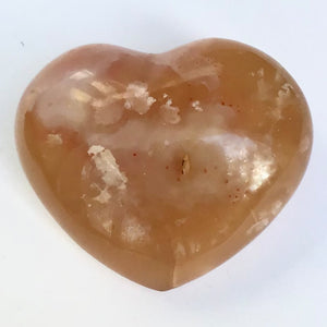 Enjoy Life with Tranquility Gray-Orange Agate Heart