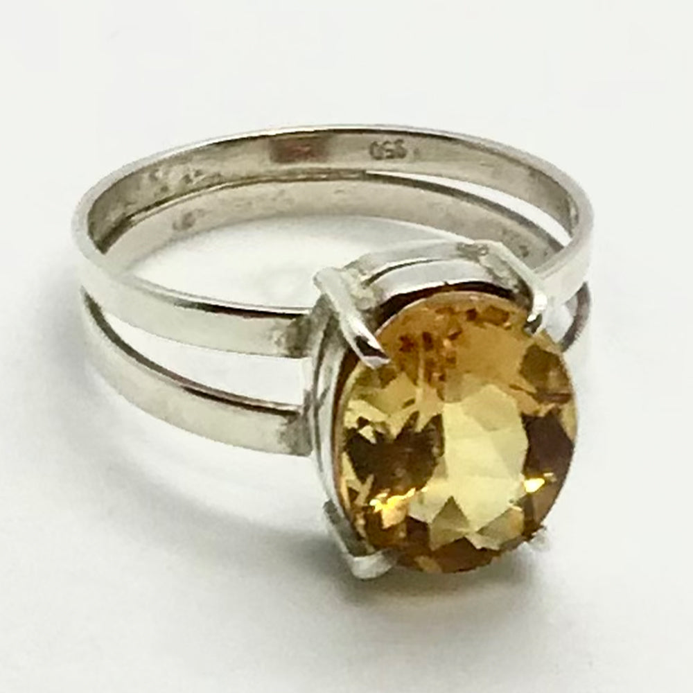 "Self-Esteem" - Sterling Silver and Citrine Ring