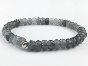 "Tranquility" Gray Agate Bracelet