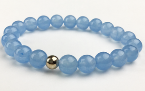 "Positivity" Blue Jade Bracelet