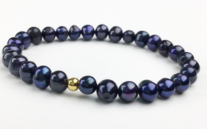 "Great Mystery" Midnight Blue Pearl Bracelet